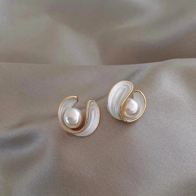 Emma™ | Luxury earrings with white opal
