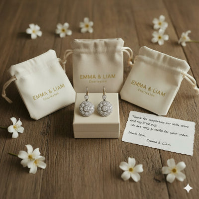 Emma™ | Round Mandala Earrings with Crystals