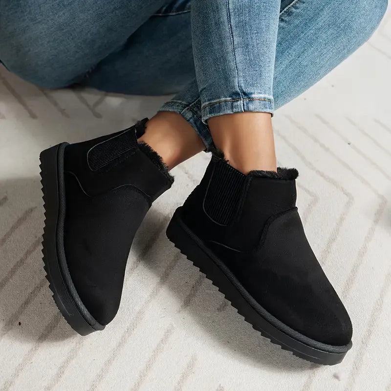Becky Solid Color Short Boots