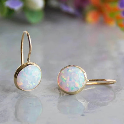 Emma™ | Earrings with white opal