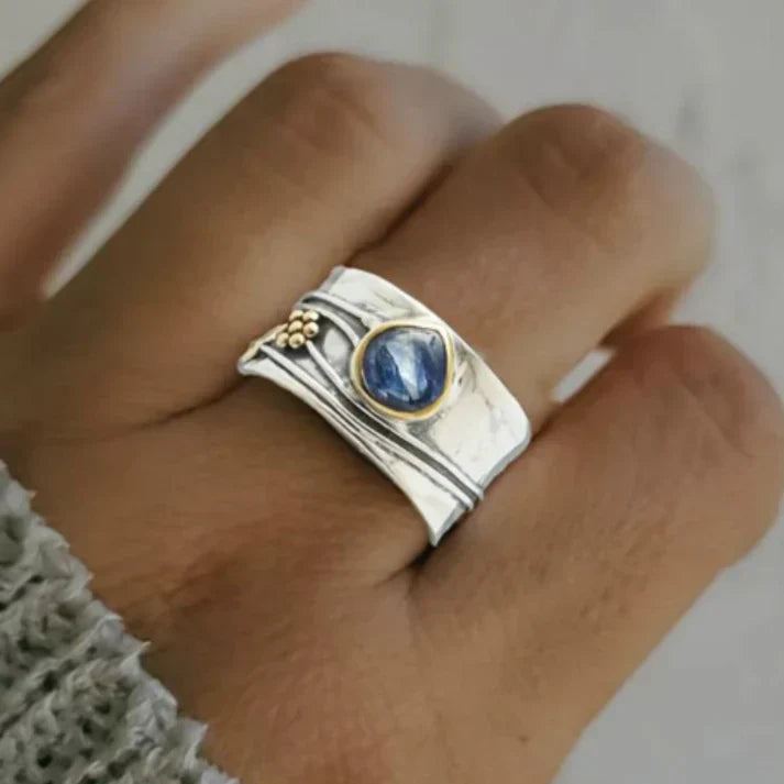 Emma™ | Bohemian Ring with Meditation Stones