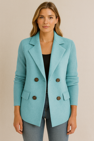 AMA - KNIT-SLEEVE BLAZER