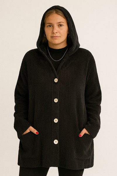 INDIE - CORDUROY HOODED JACKET