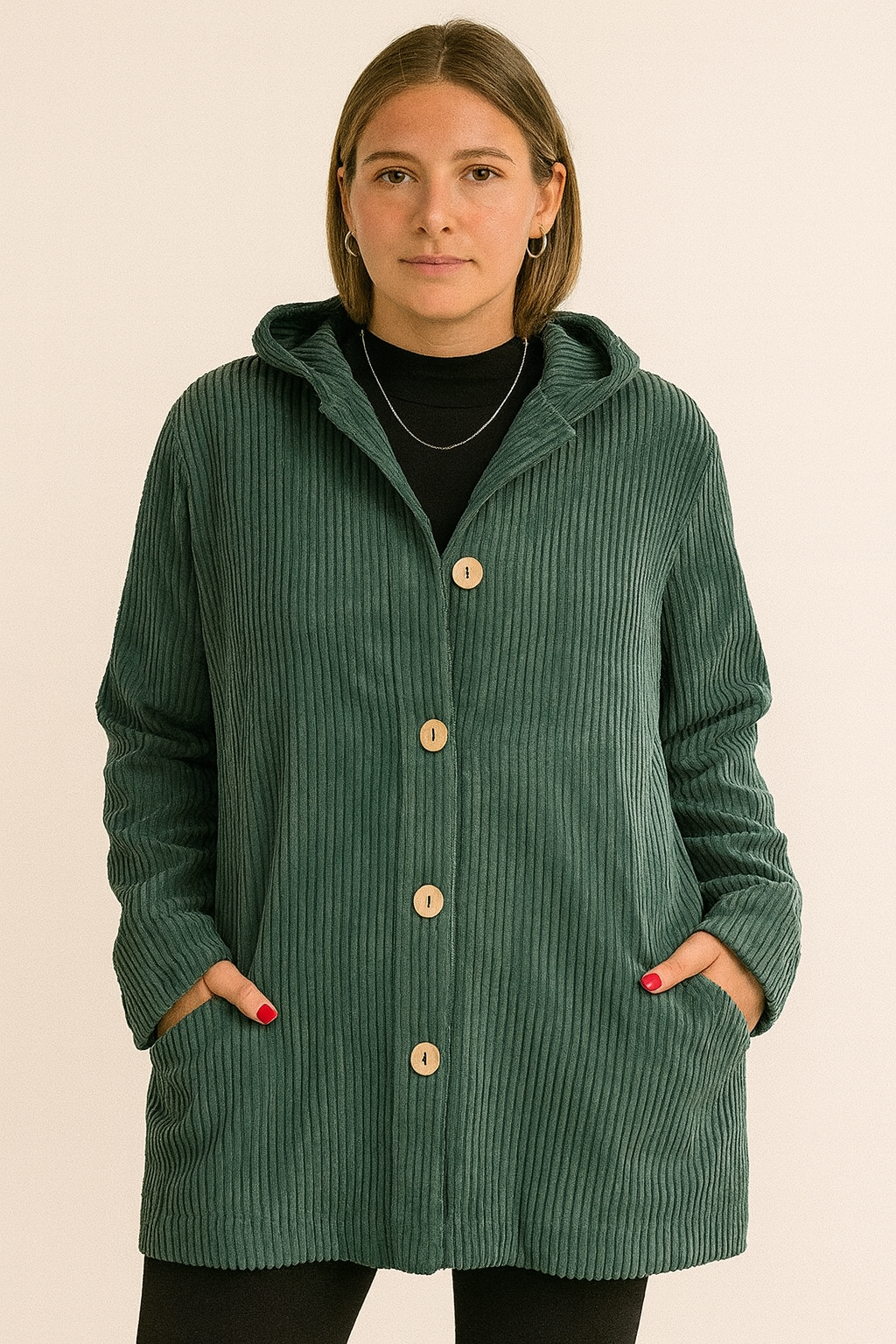 INDIE - CORDUROY HOODED JACKET