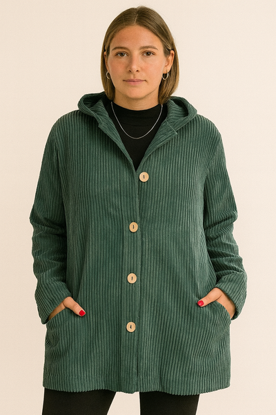 INDIE - CORDUROY HOODED JACKET