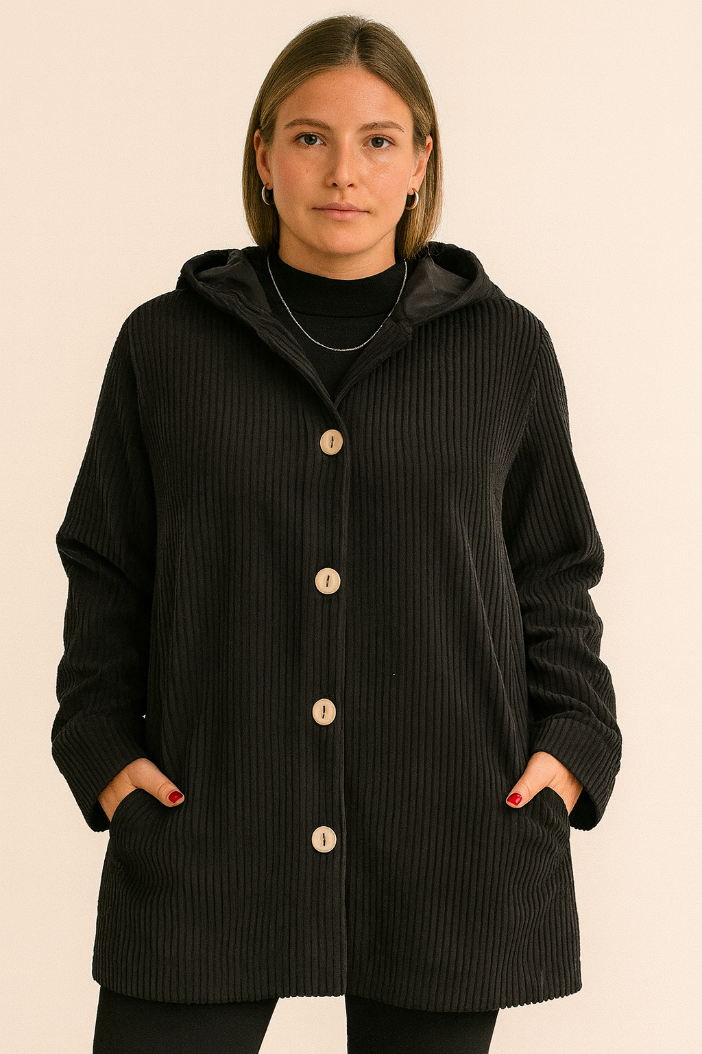 INDIE - CORDUROY HOODED JACKET