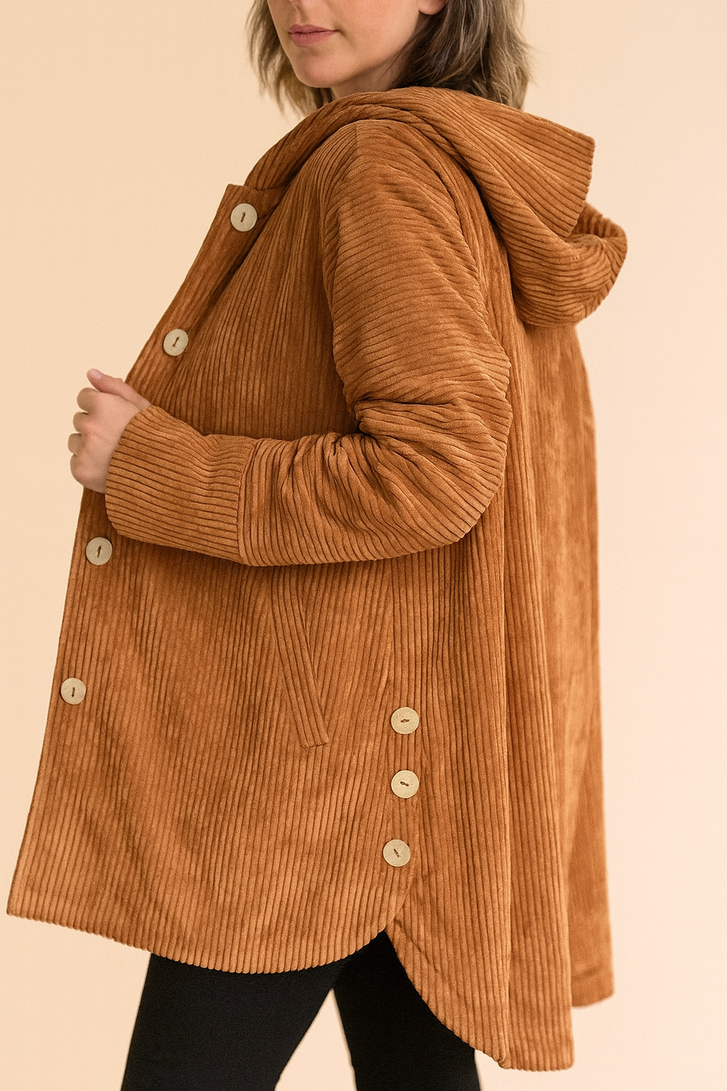 INDIE - CORDUROY HOODED JACKET