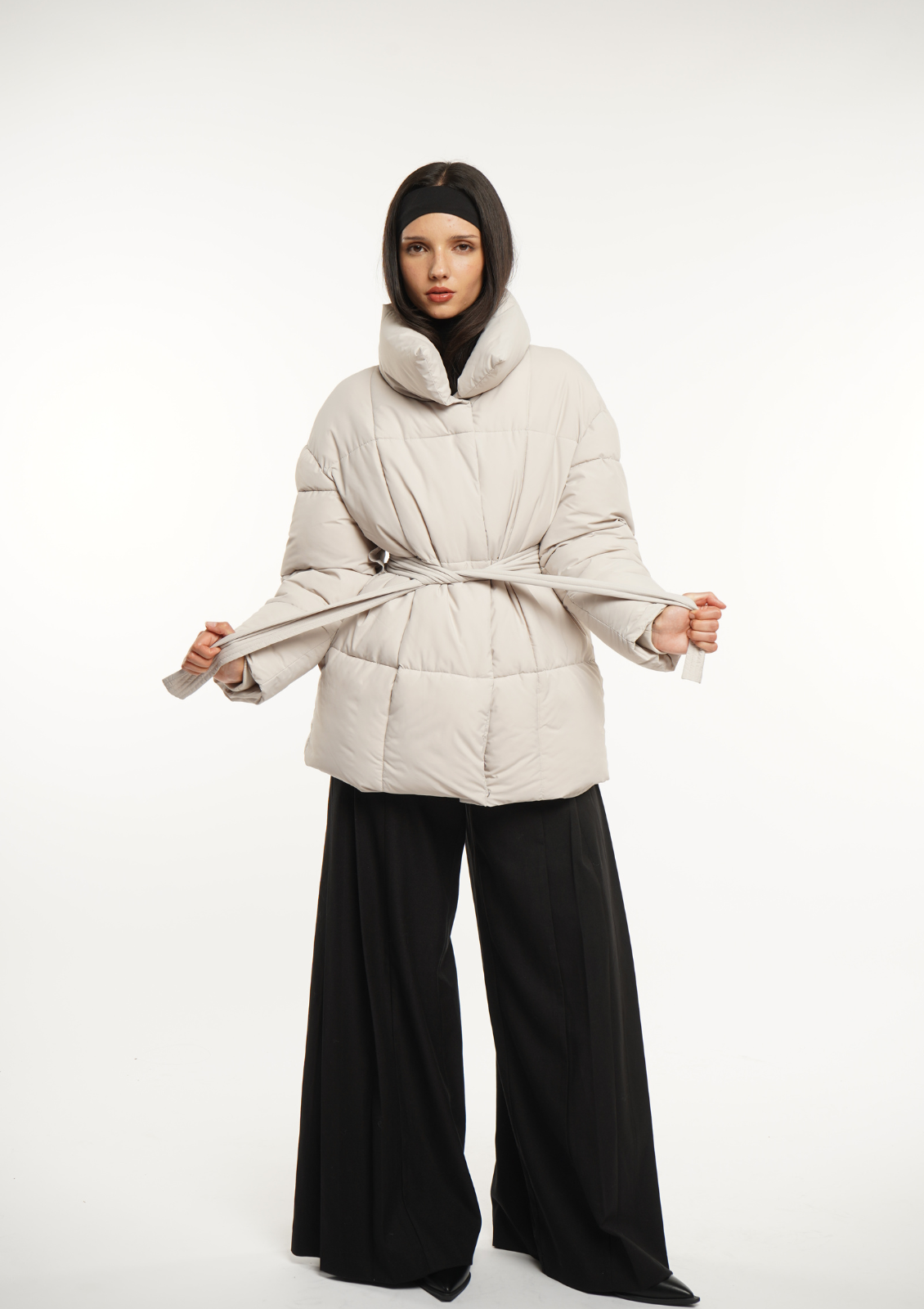 NOVA | MID LENGTH BELTED PUFFER JACKET