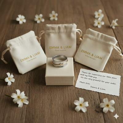 Emma™ | Silver ring with a line of gold and zirconia