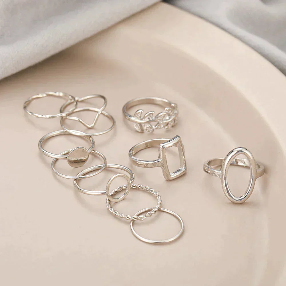Emma™ | Set of 11 Vintage Silver Rings