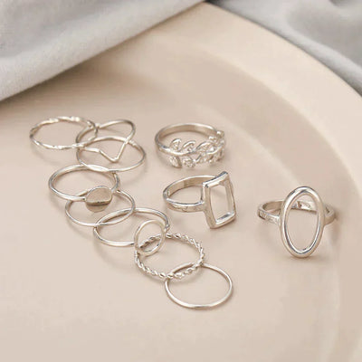 Emma™ | Set of 11 Vintage Silver Rings
