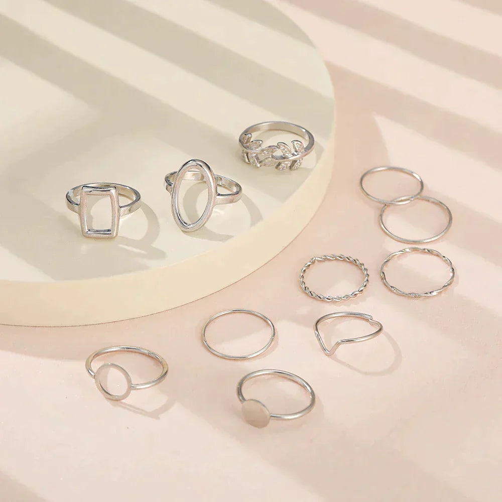 Emma™ | Set of 11 Vintage Silver Rings