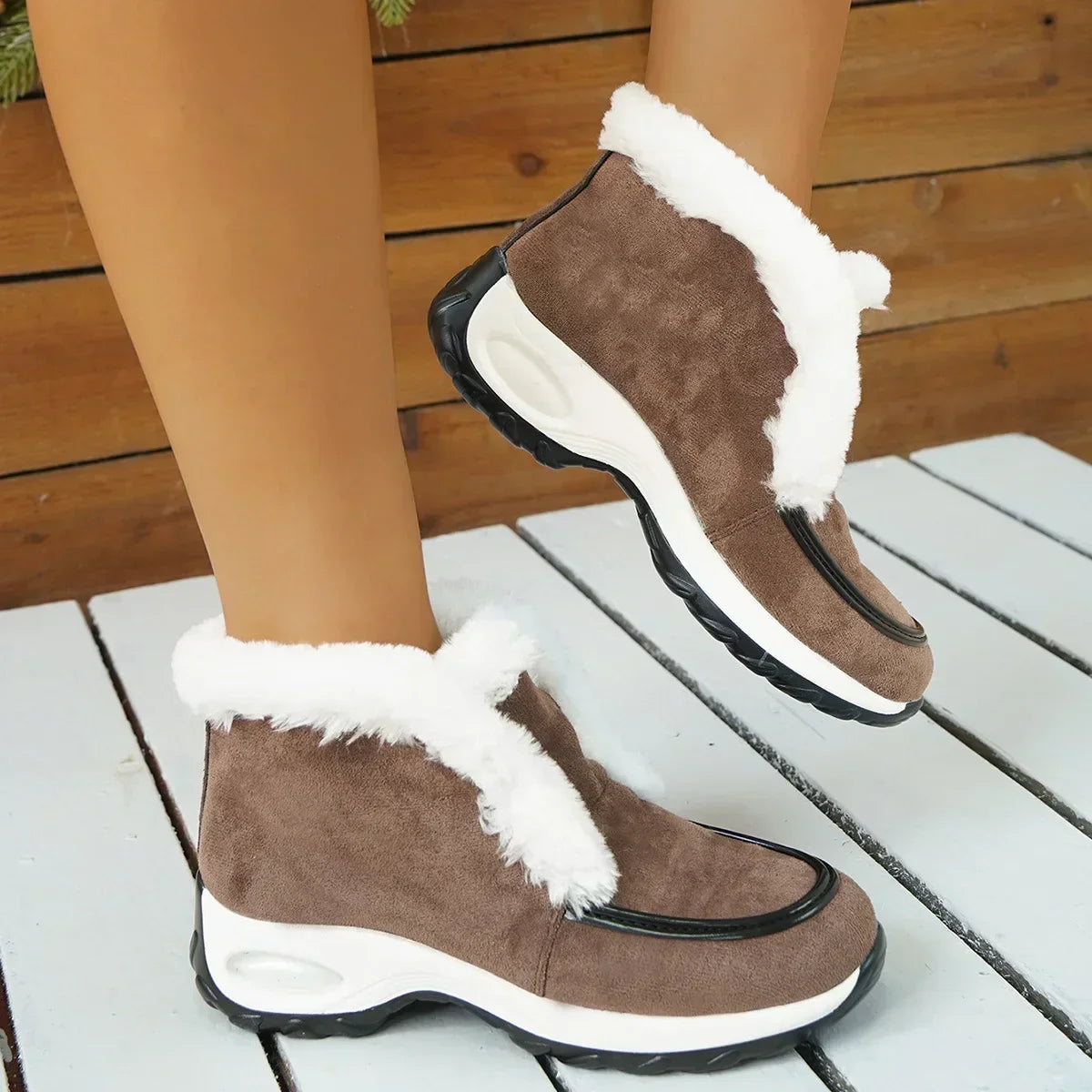 Vegan Leather Casual Ankle Boots