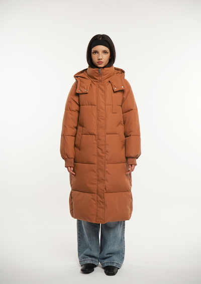 LUNA | HOODED LONG PUFFER JACKET