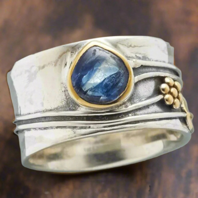 Emma™ | Boho Meditation Ring with Gemstone