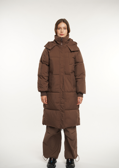 LUNA | HOODED LONG PUFFER JACKET