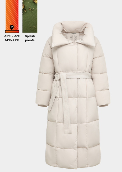 BLAIRE | EXTRA LONG LENGTH BULETED BUTTON PUFFER JACKET
