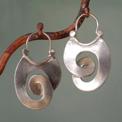 Emma™ | Irregular silver earrings