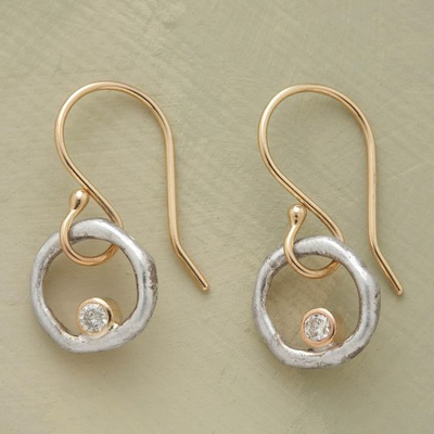 Emma™ | Gold and Silver Earrings with Zirconia
