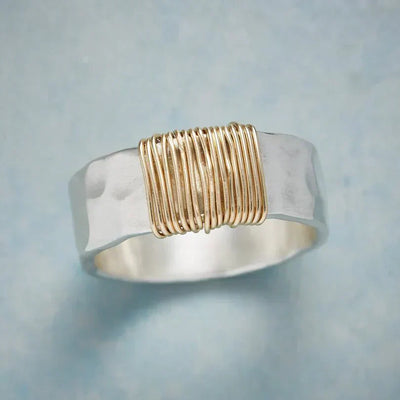 Emma™ | Gold Boho Ring with Threads