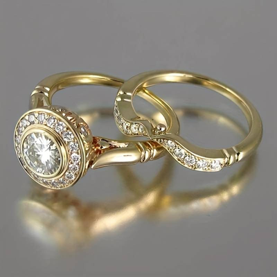 Emma™ | Gold and Zirconia Ring Set