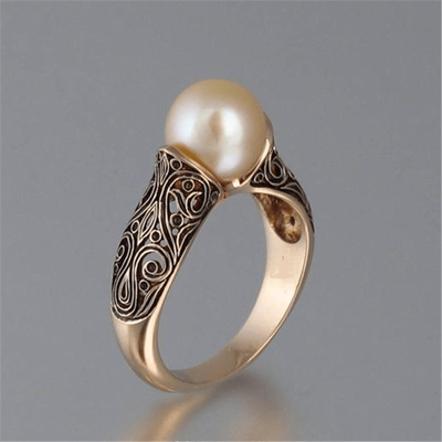 Emma™ | Gold Ring with Pearl