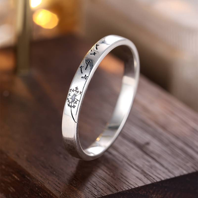 Emma™ | Silver dandelion ring