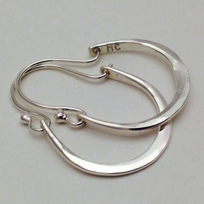 Emma™ | Silver Hoop Earrings