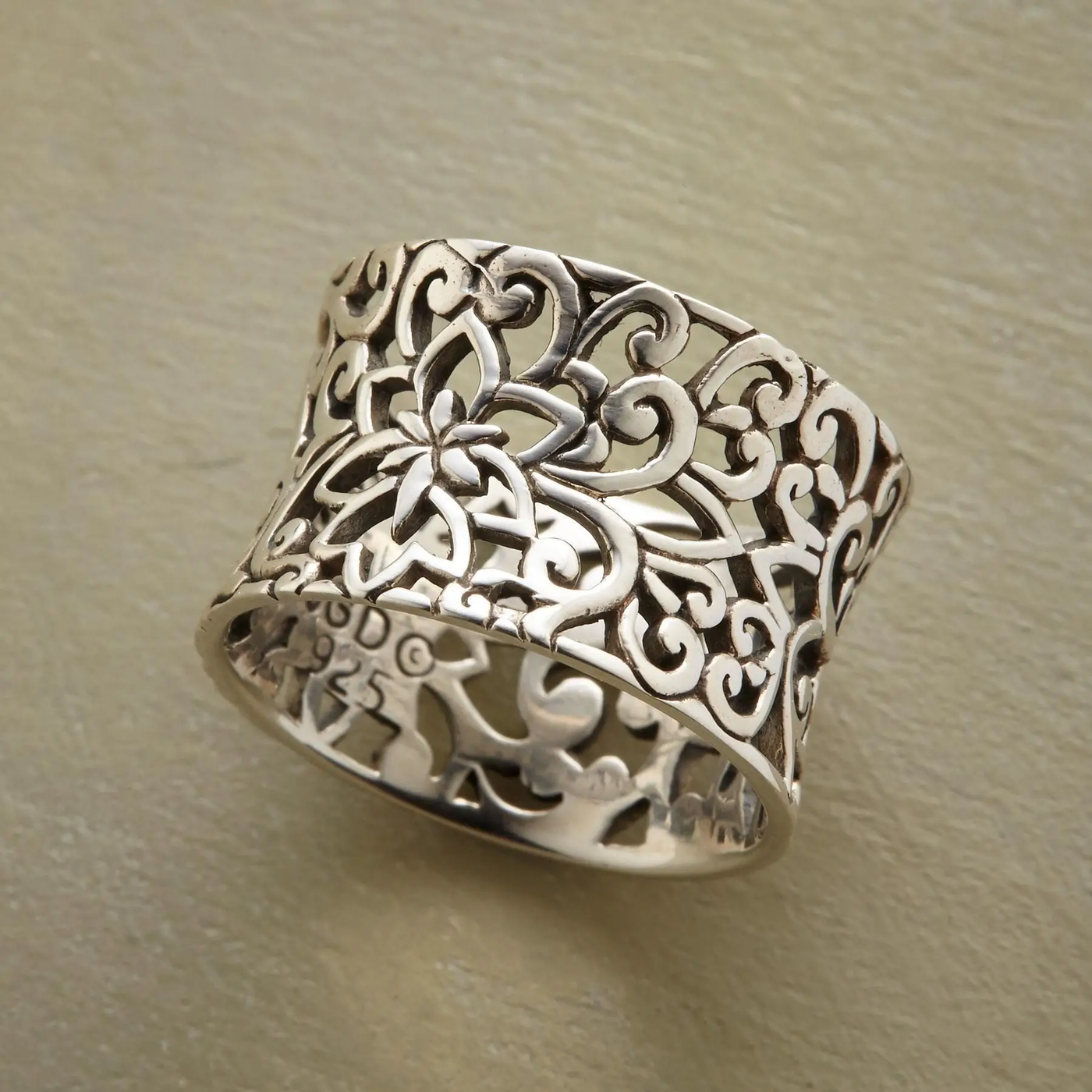 Emma™ | Vintage Silver Filigree Ring