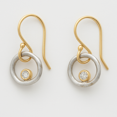 Emma™ | Gold and Silver Earrings with Zirconia