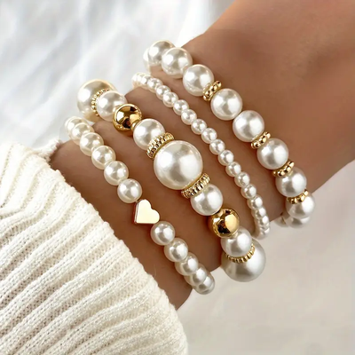 Emma™ | Bracelet Set with Pearl