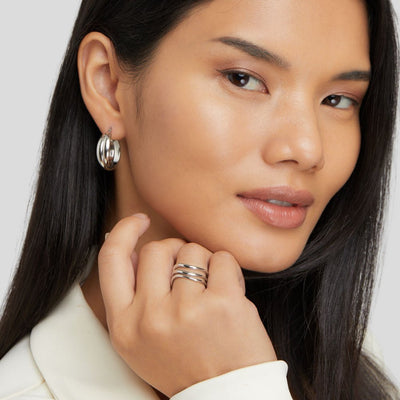 Emma™ | Layered silver ring