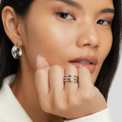Emma™ | Layered silver ring