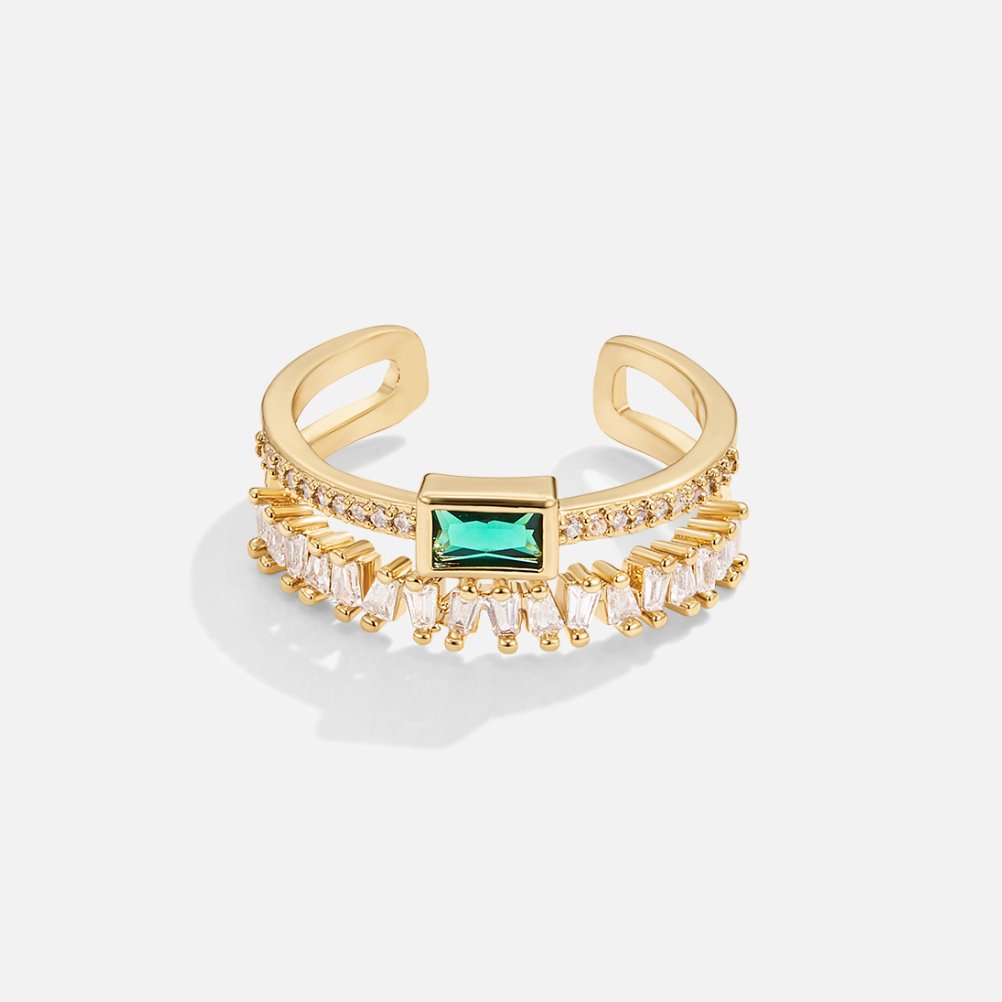 Emma™ | Layered crystal ring
