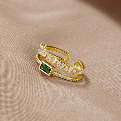 Emma™ | Layered crystal ring