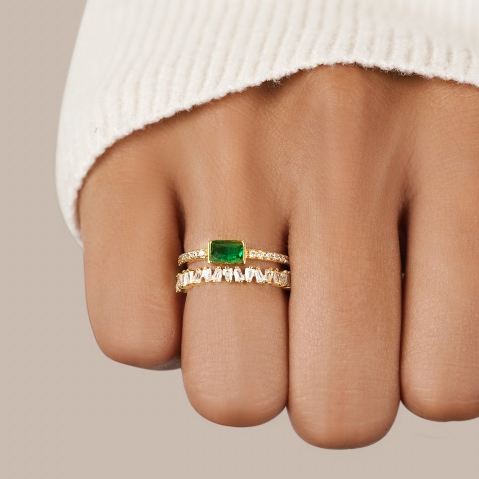 Emma™ | Layered crystal ring