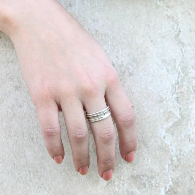 Emma™ | Vintage silver ring with a gold coating